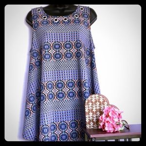 New Directions Plus Size 1X Sleeveless Print Top.